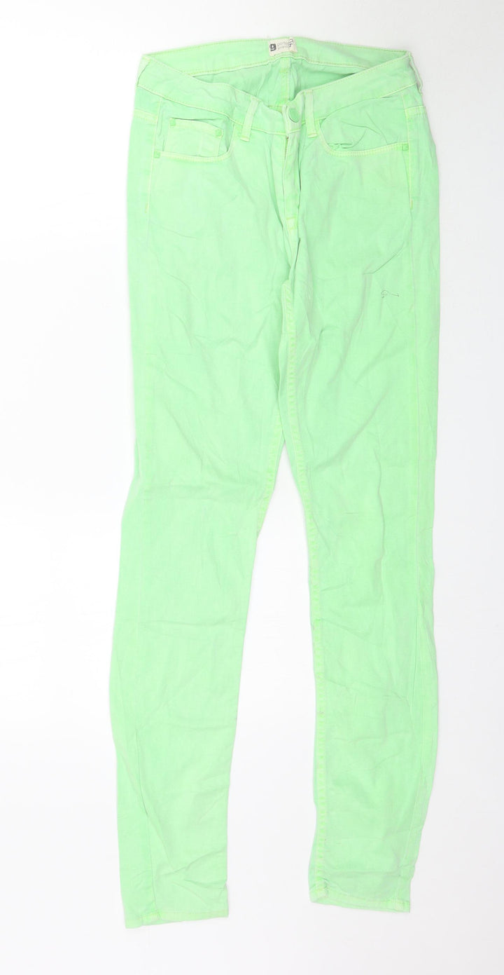 Gina Tricot Womens Green  Denim Skinny Jeans Size 12 L31 in
