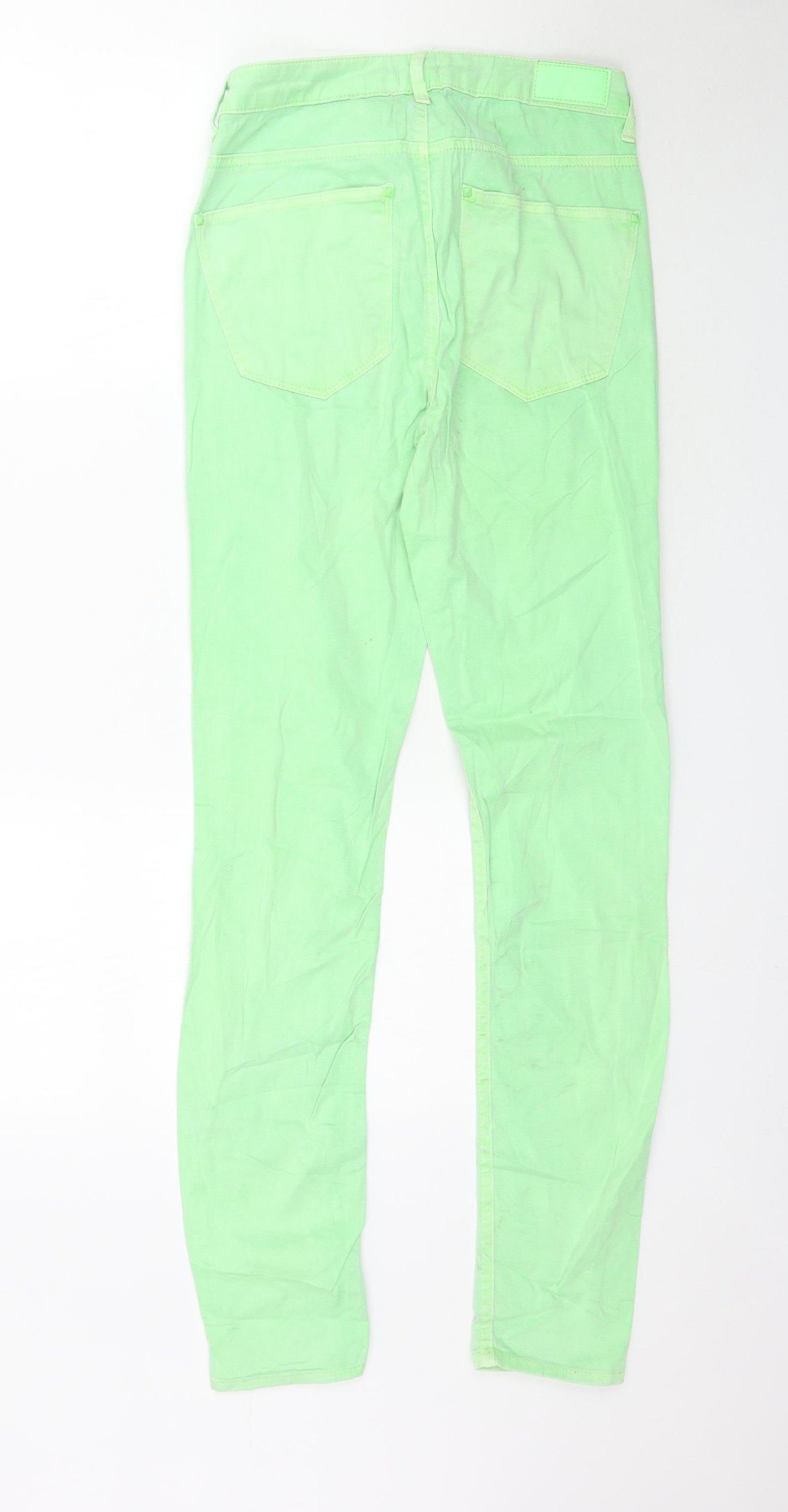 Gina Tricot Womens Green  Denim Skinny Jeans Size 12 L31 in