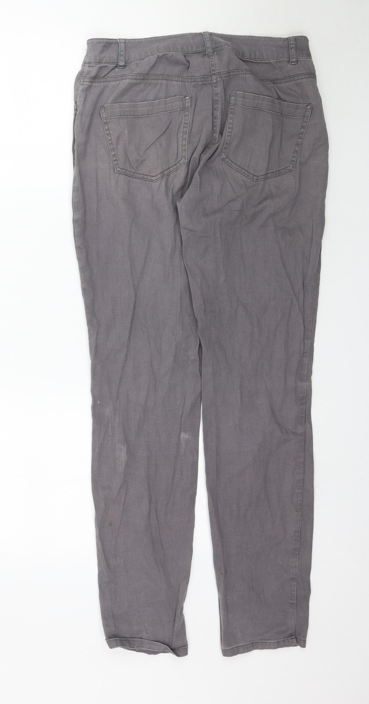 Wallis Womens Grey  Denim Skinny Jeans Size 8 L30 in