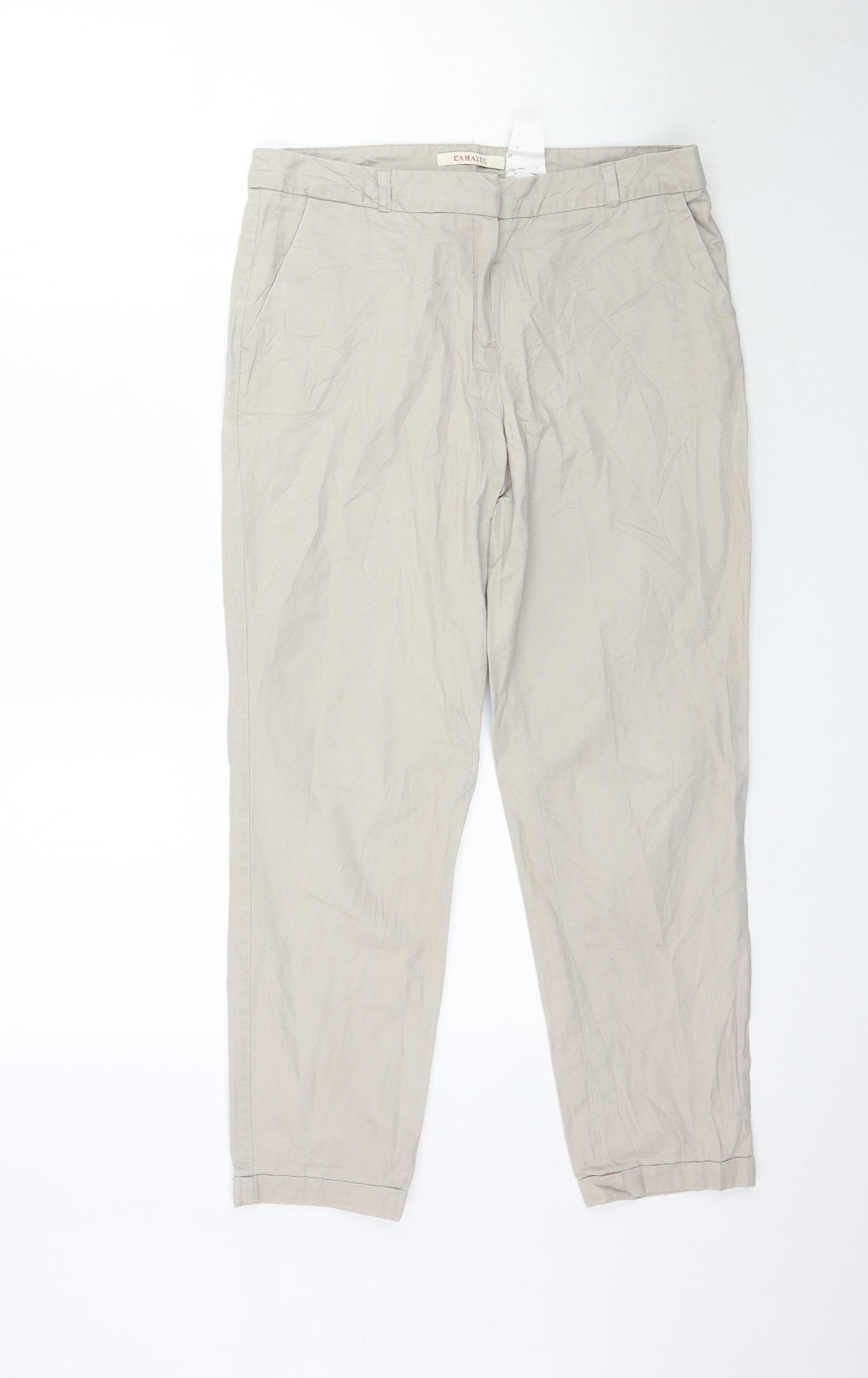 Camaieu Womens Beige   Trousers  Size M L25 in
