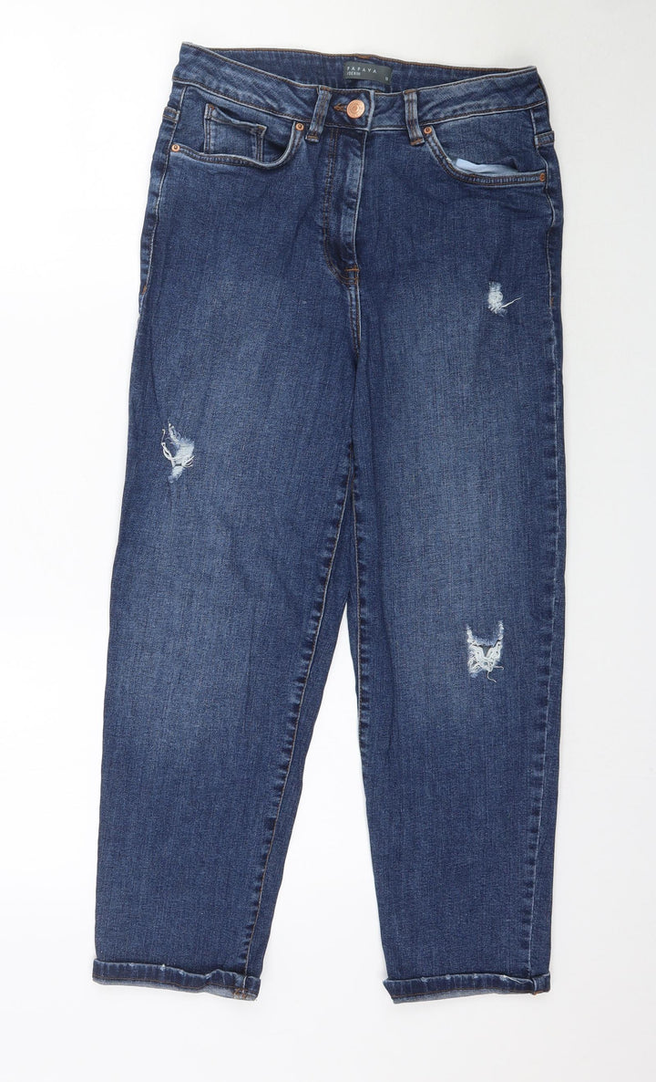 Papaya Womens Blue Denim Skinny Jeans Size 10 L25 in