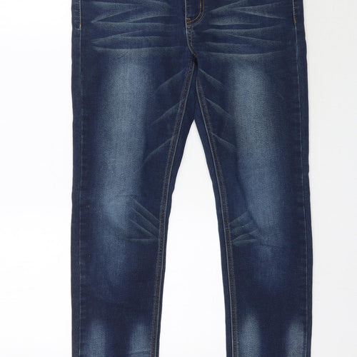 Preworn Womens Blue  Denim Skinny Jeans Size 32 in L28 in