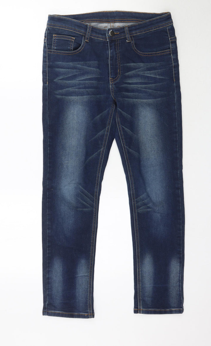 Preworn Womens Blue  Denim Skinny Jeans Size 32 in L28 in