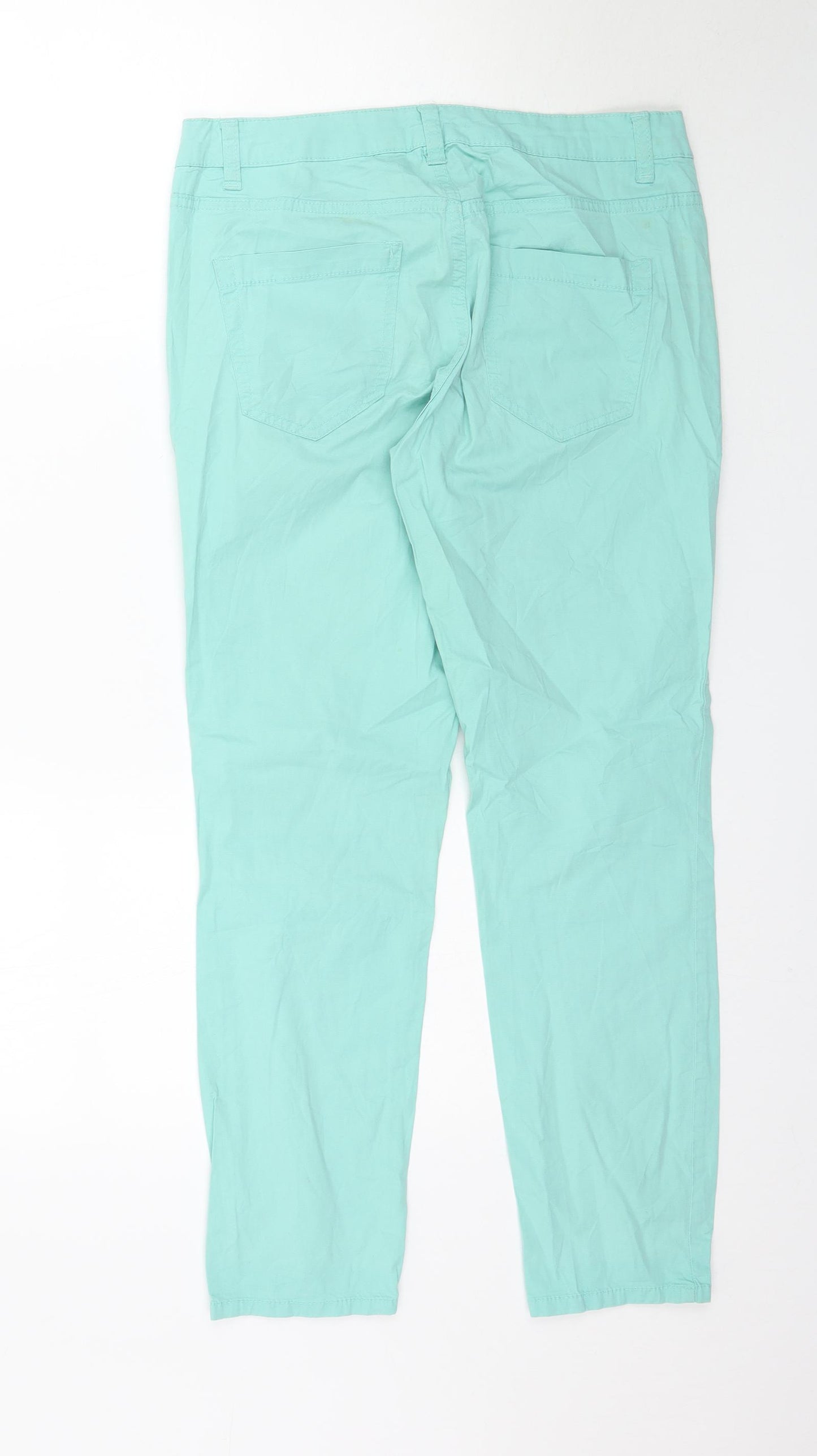 H&M Womens Green   Trousers  Size 8 L27 in