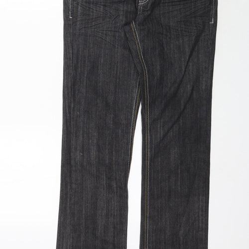 House Jeans Womens Black  Denim Straight Jeans Size 27 in L33 in