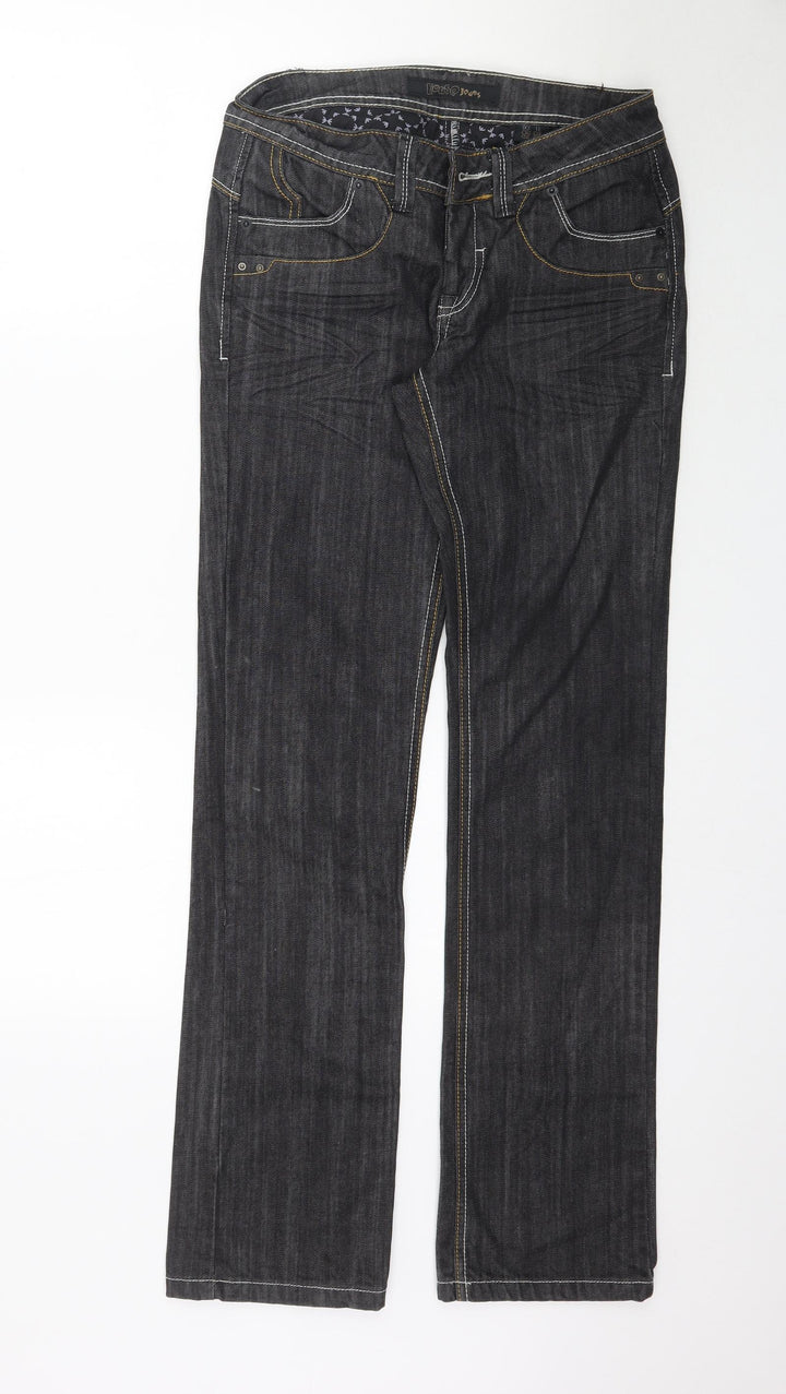 House Jeans Womens Black Denim Straight Jeans Size 27 in L33 in