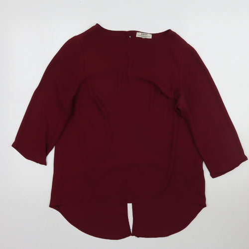 Matalan Womens Red   Basic Blouse Size 10  - Maroon