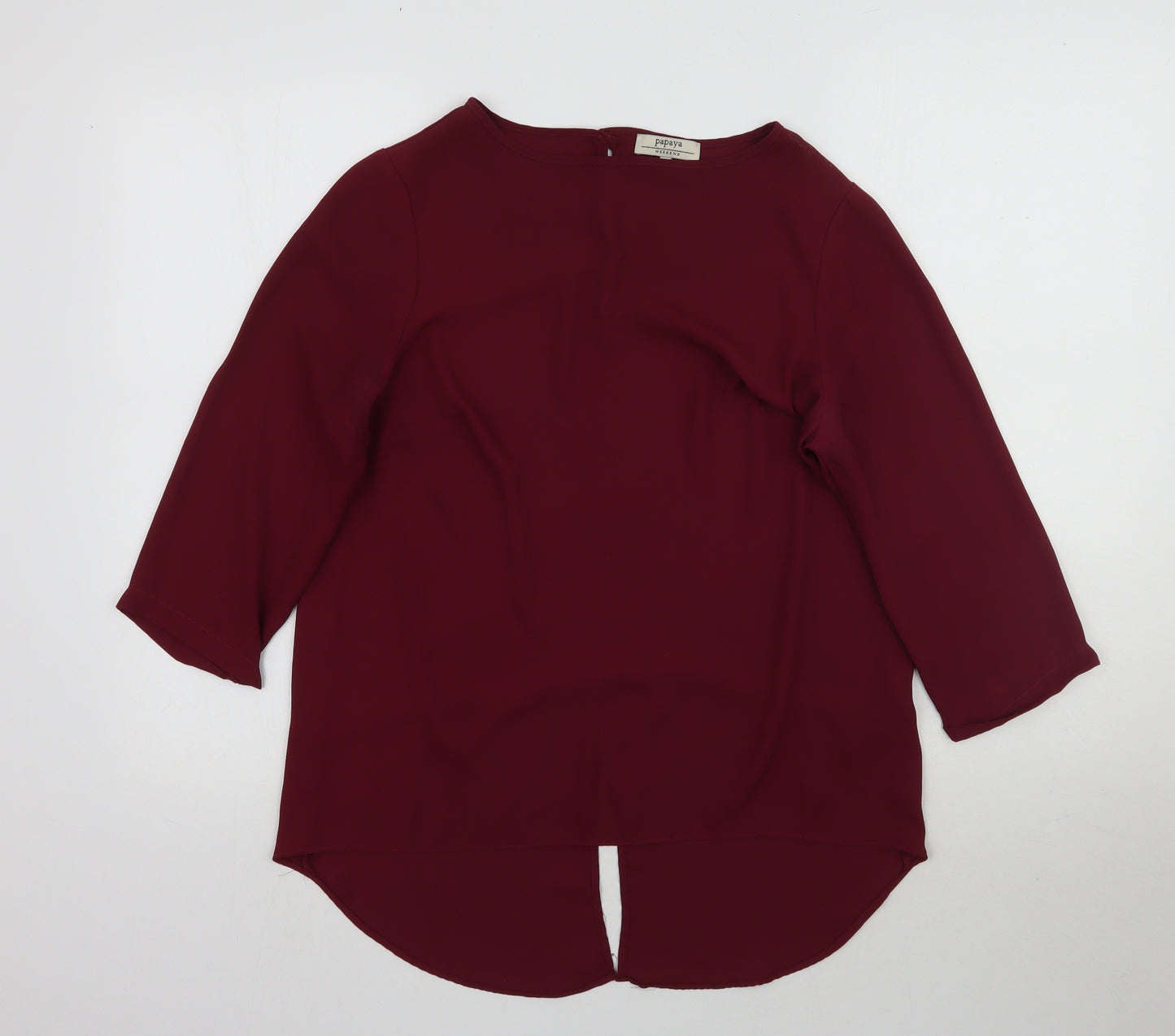 Matalan Womens Red   Basic Blouse Size 10  - Maroon