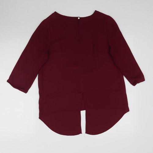 Matalan Womens Red   Basic Blouse Size 10  - Maroon