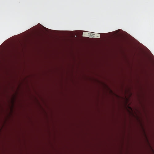 Matalan Womens Red   Basic Blouse Size 10  - Maroon