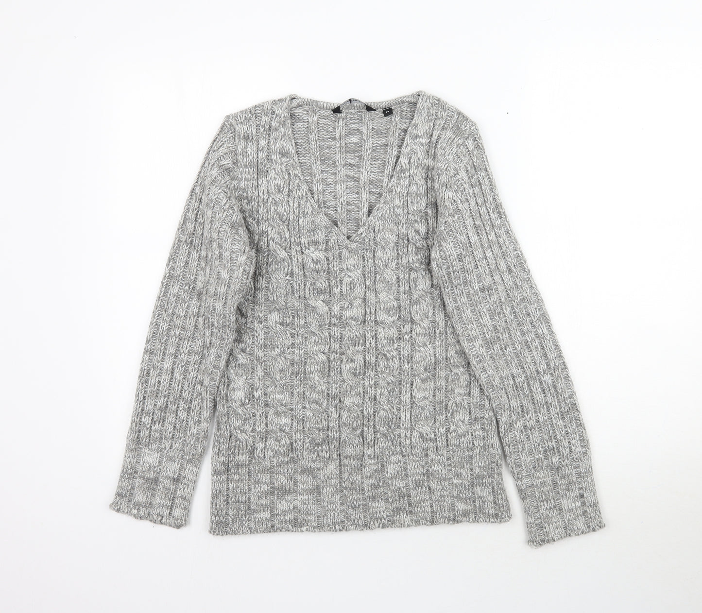 Ellie Louise Womens Grey  Knit Pullover Jumper Size M