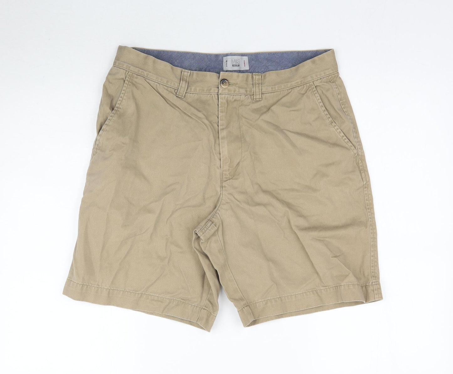 Marks and Spencer Mens Beige   Bermuda Shorts Size 34 in