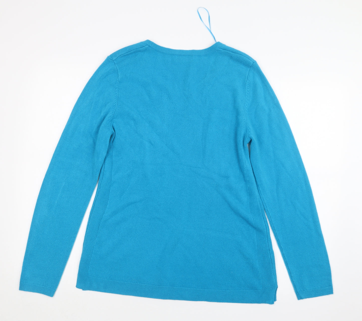 Papaya Womens Blue  Knit Pullover Jumper Size 16
