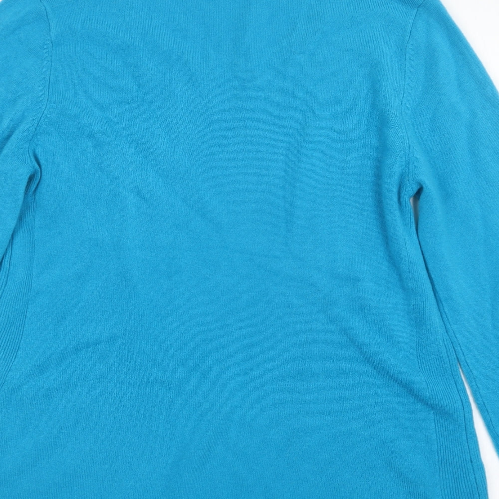 Papaya Womens Blue  Knit Pullover Jumper Size 16