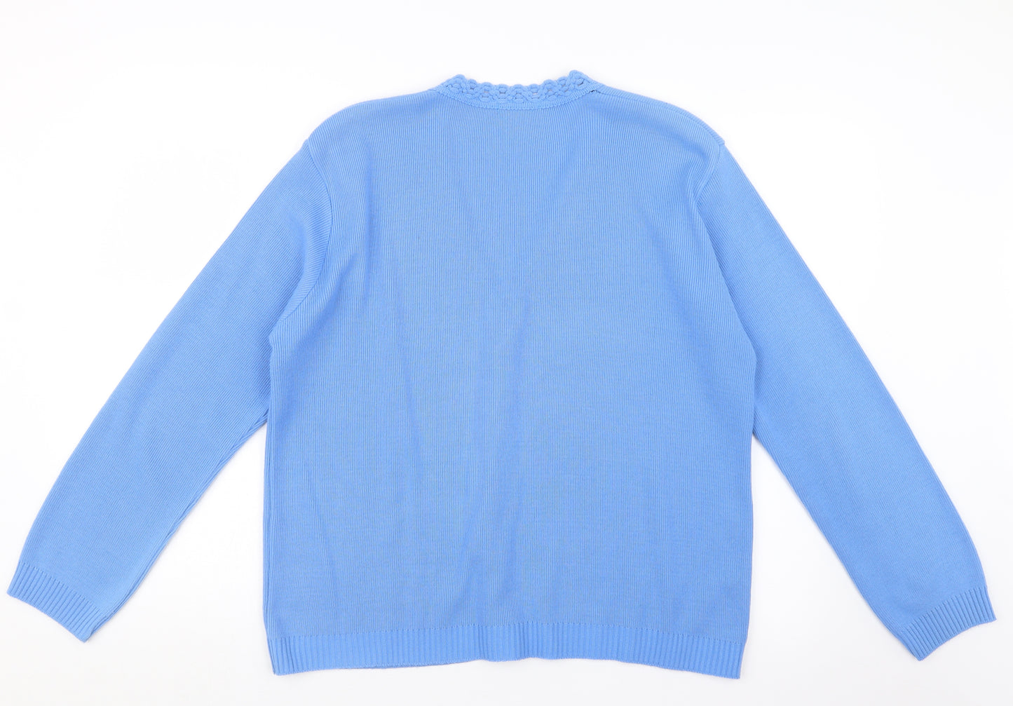 ellie louise Womens Blue  Knit Cardigan Jumper Size M