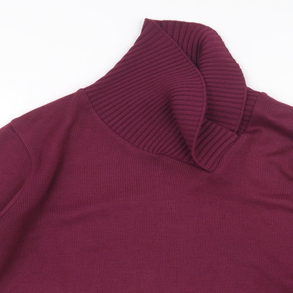 V-Eve Womens Purple  Knit Pullover Jumper Size M