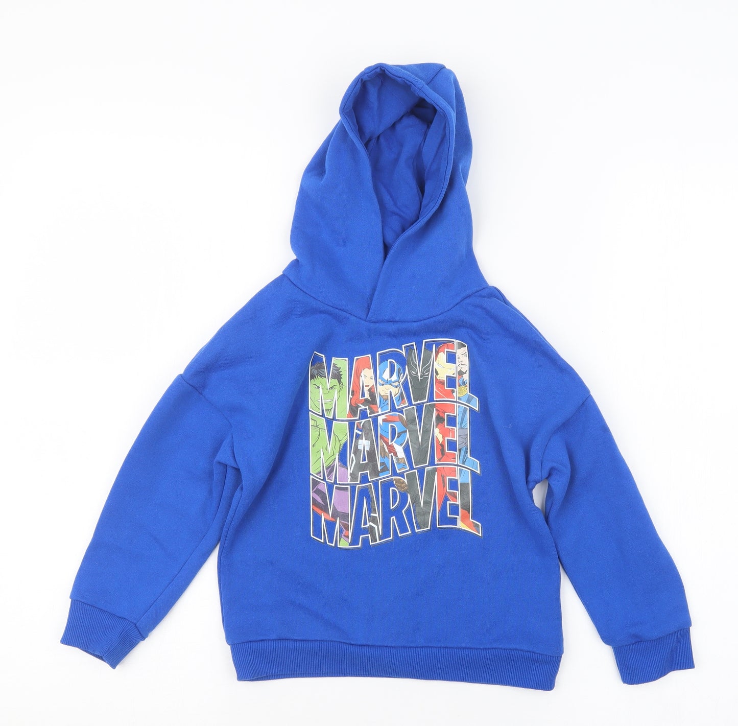 Primark Boys Blue   Pullover Hoodie Size 4-5 Years  - Marvel