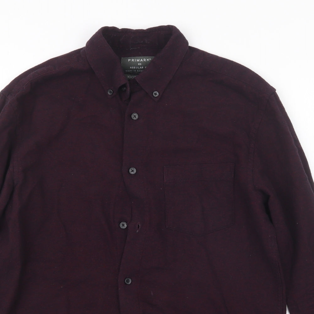 Primark Mens Purple    Button-Up Size XS