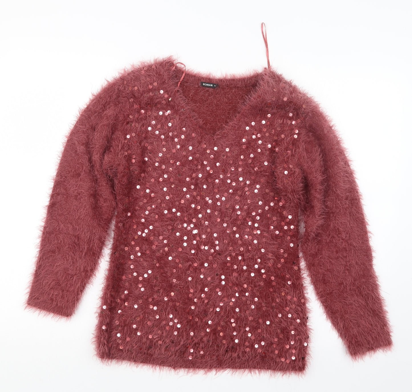 Roman Womens Pink   Pullover Jumper Size 10