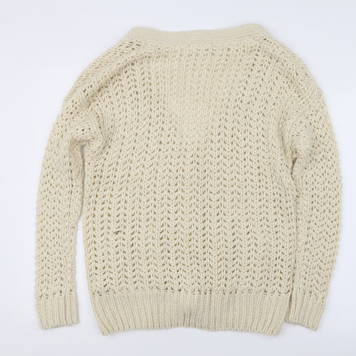 Atmosphere Womens Beige  Knit Cardigan Jumper Size S