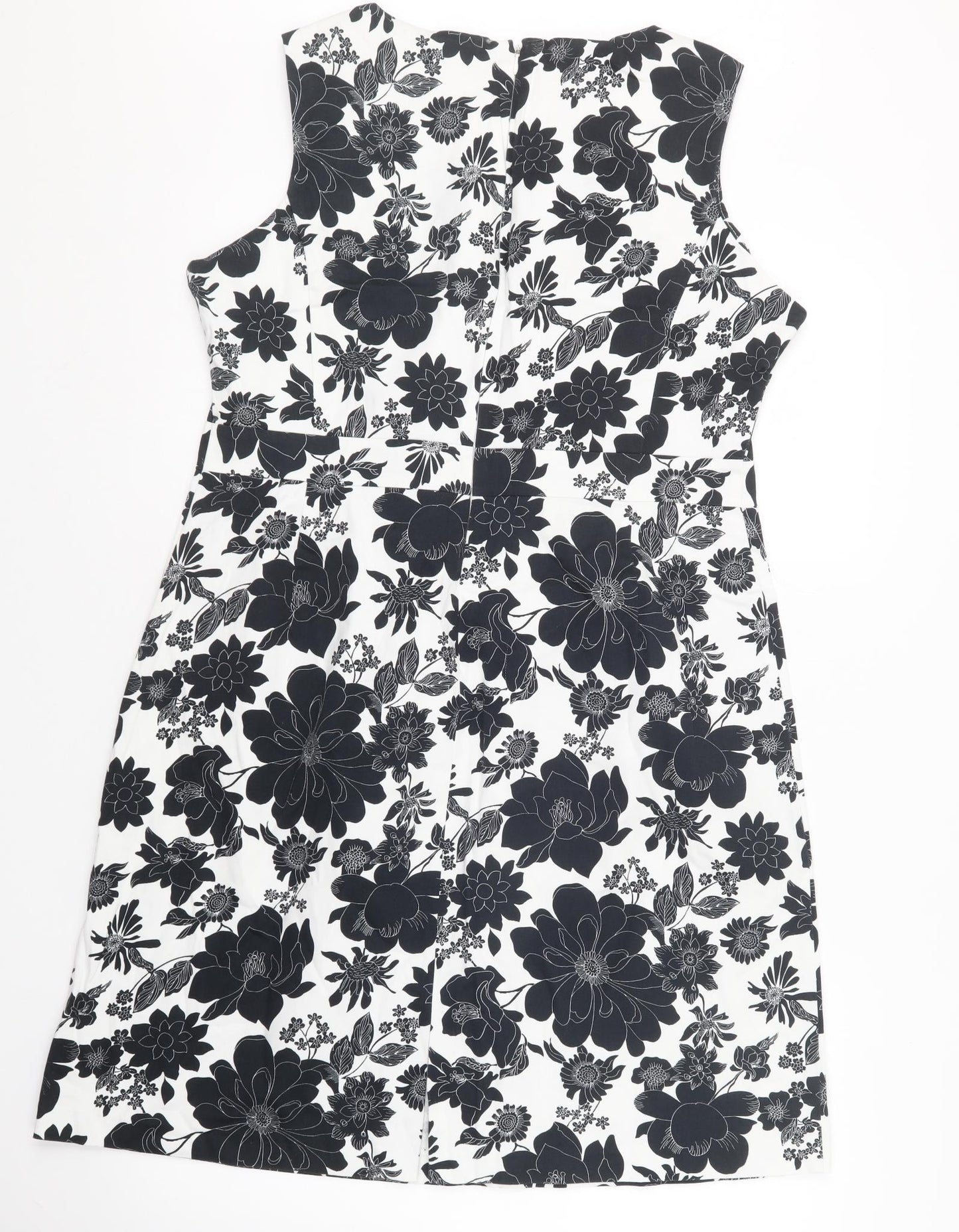 F&F Womens Black Floral  A-Line  Size 18