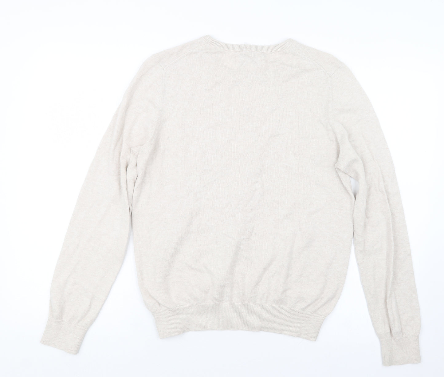 Meraki Womens Beige  Knit Pullover Jumper Size M
