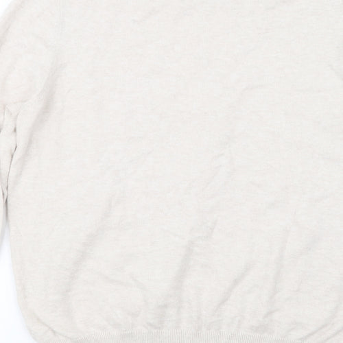 Meraki Womens Beige  Knit Pullover Jumper Size M