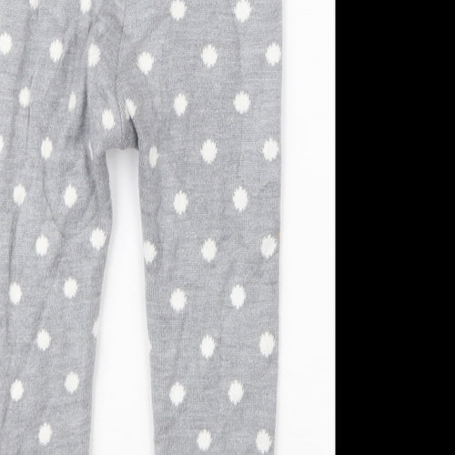 Primark Girls Grey Geometric Knit Capri Trousers Size 18-24 Months