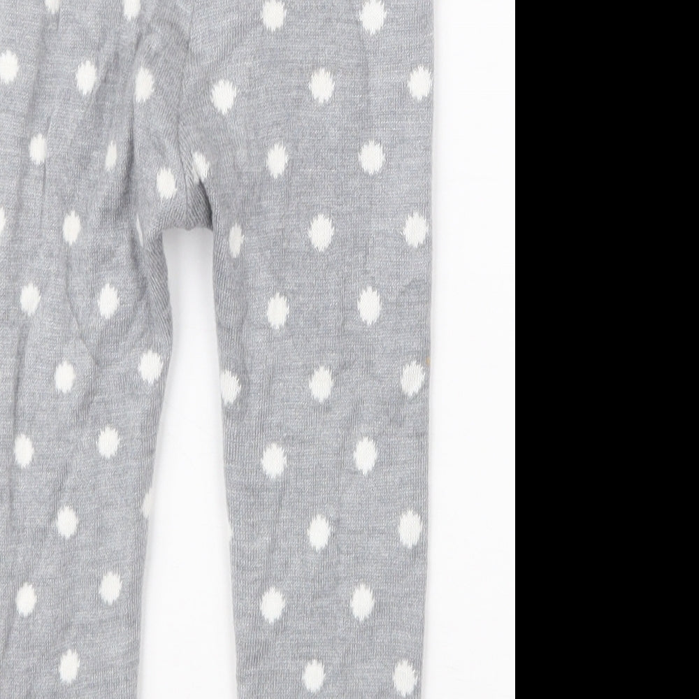 Primark Girls Grey Geometric Knit Capri Trousers Size 18-24 Months