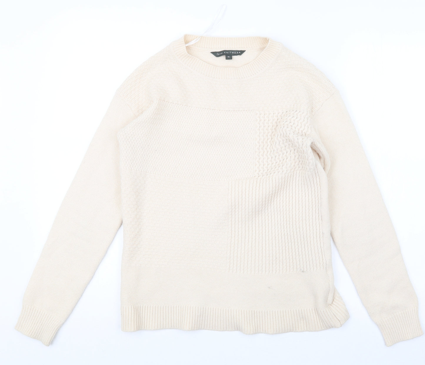 Bonmarché Womens Beige  Knit Pullover Jumper Size 10