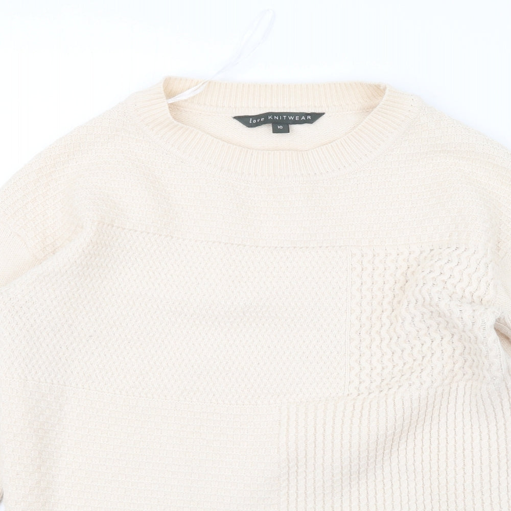 Bonmarché Womens Beige  Knit Pullover Jumper Size 10