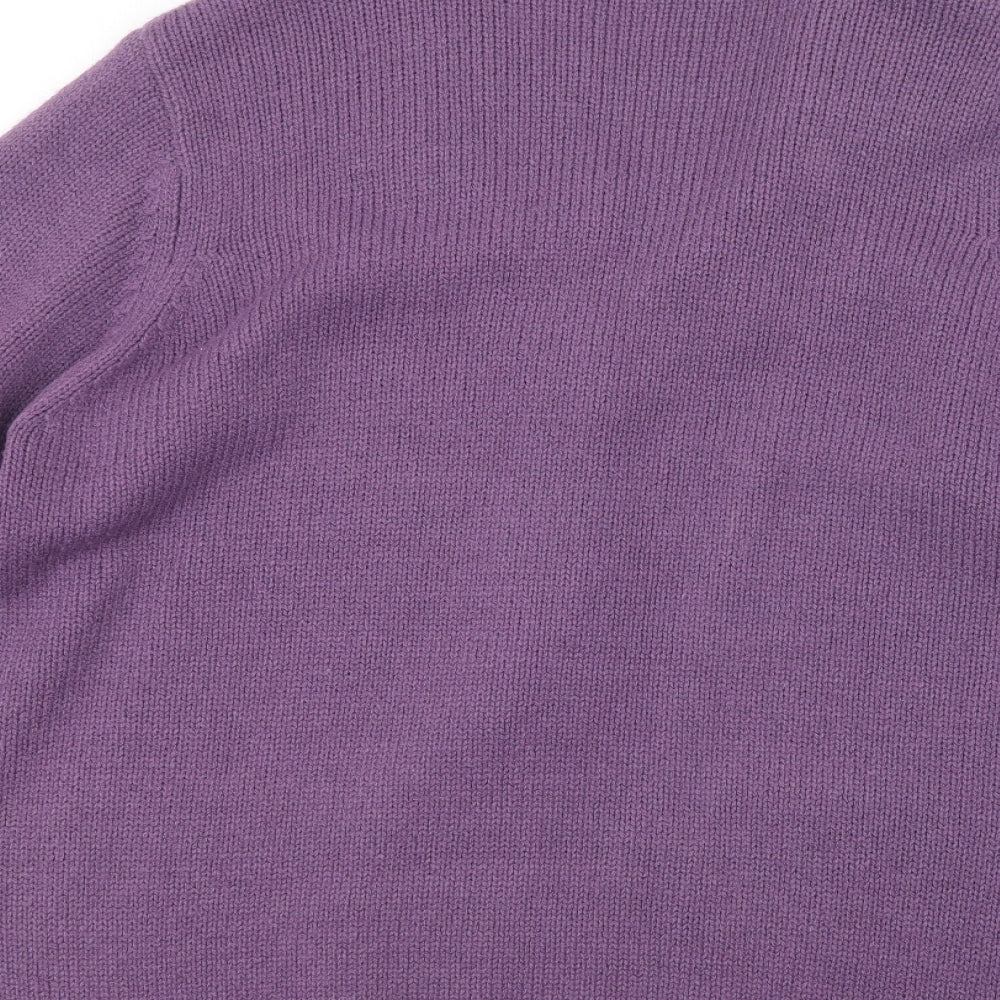 EWM Womens Purple  Knit Cardigan Jumper Size 14
