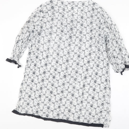 Karisma Womens Black Geometric  Basic Blouse Size XL