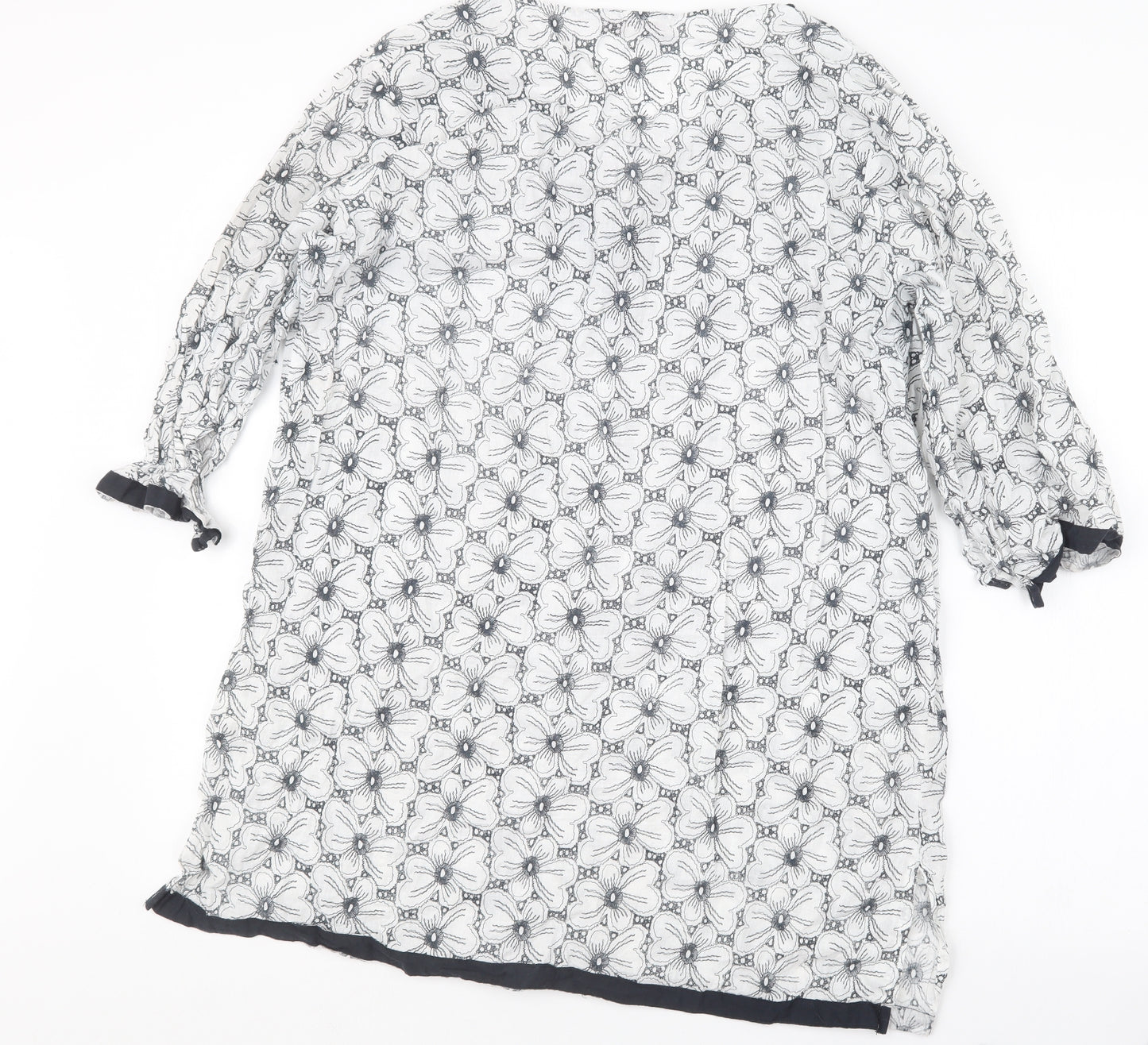 Karisma Womens Black Geometric  Basic Blouse Size XL