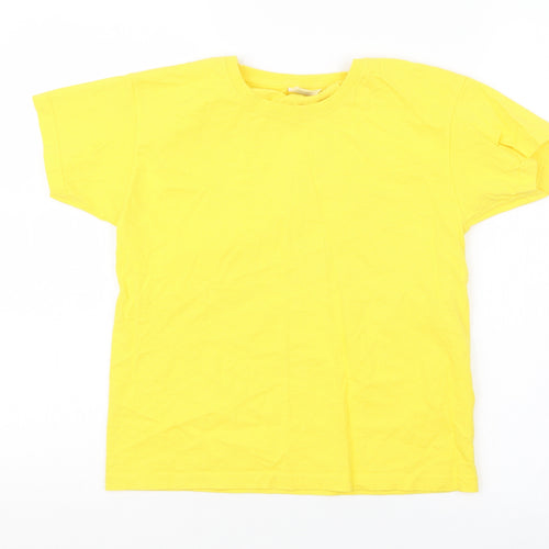 Fruit of the Loom Girls Yellow   Basic T-Shirt Size 7-8 Years