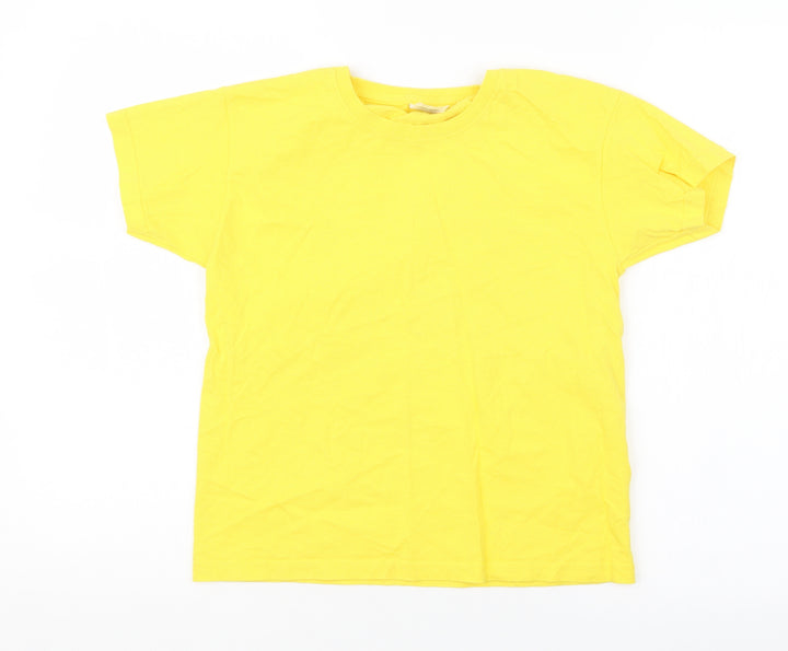 Fruit of the Loom Girls Yellow   Basic T-Shirt Size 7-8 Years