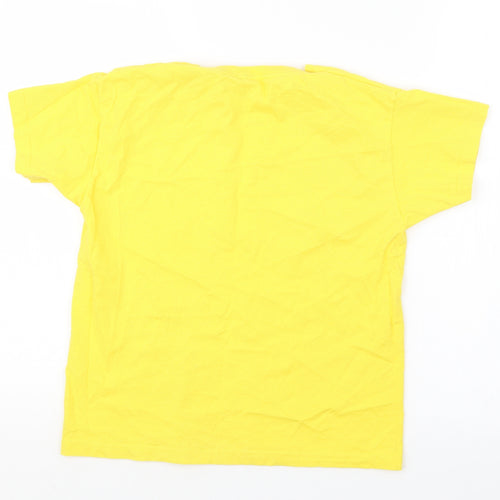 Fruit of the Loom Girls Yellow   Basic T-Shirt Size 7-8 Years