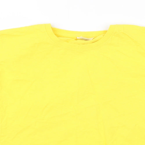 Fruit of the Loom Girls Yellow   Basic T-Shirt Size 7-8 Years