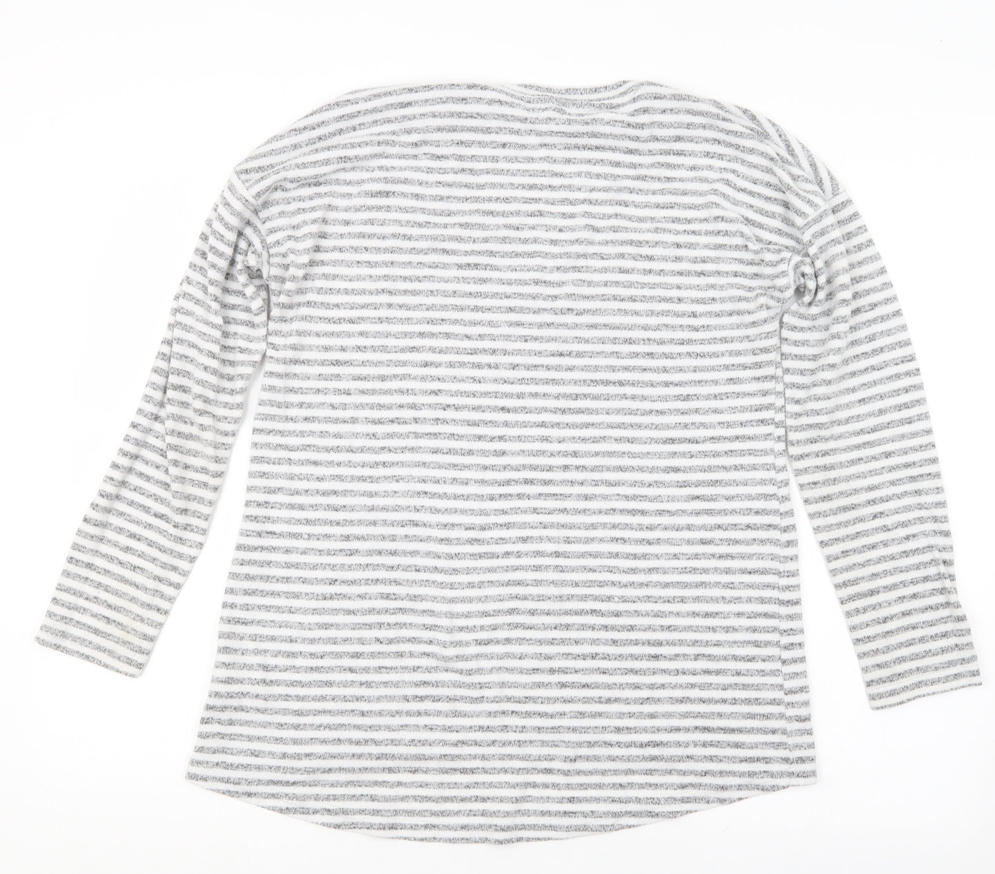Peacocks Womens Grey Striped  Pullover Jumper Size 12