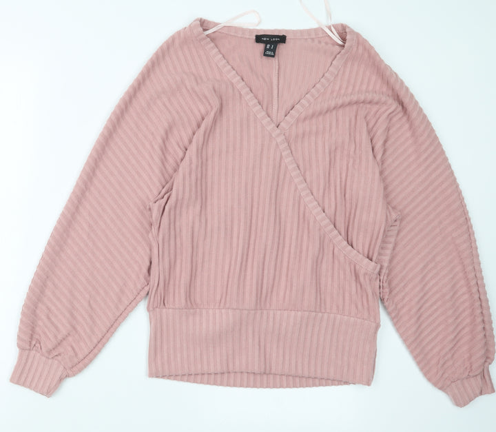 New Look Womens Pink Pullover Jumper Size S