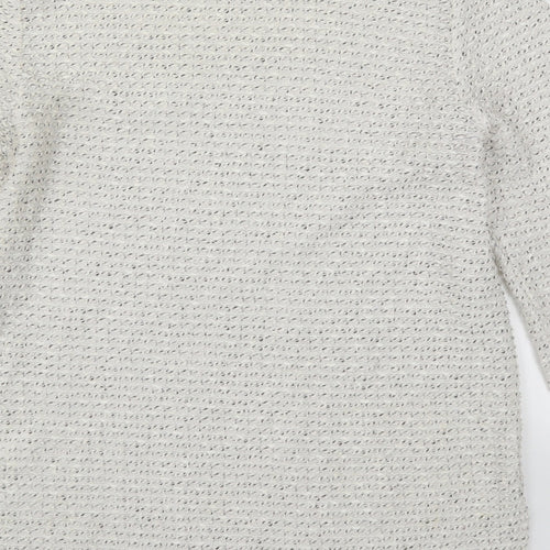 H&M Womens White  Knit Pullover Jumper Size XS