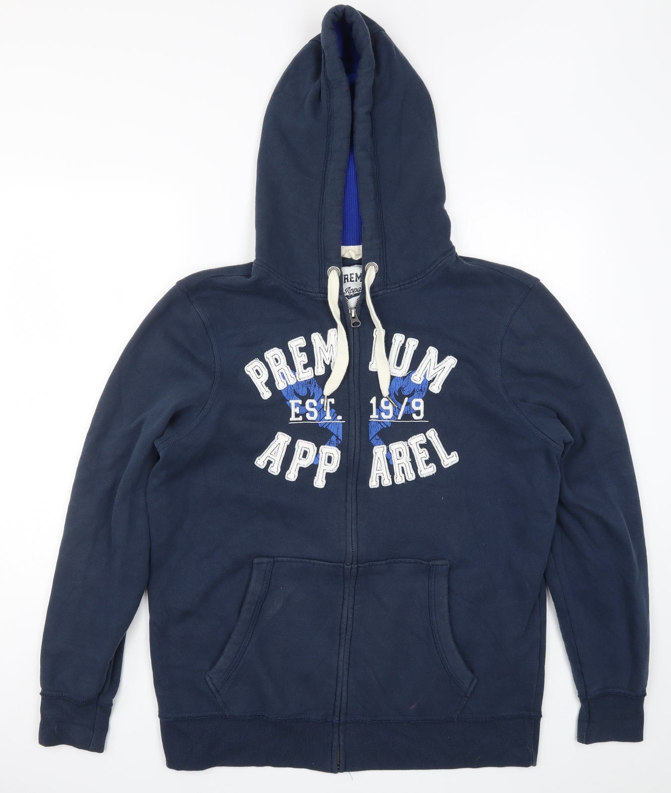 Livergy Mens Blue   Full Zip Hoodie Size L  - Premium Apparel