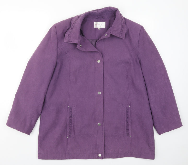 EWM Womens Purple Jacket Coat Size 18