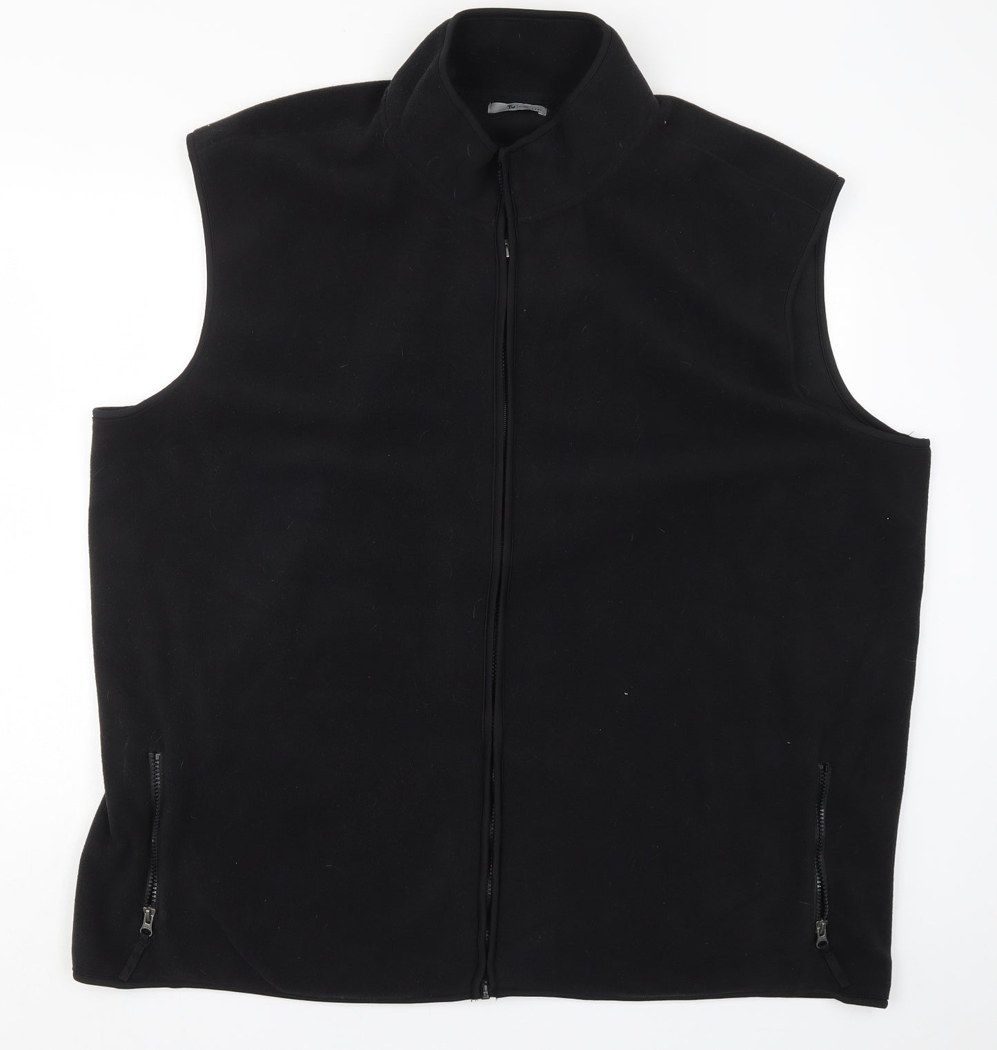 TU Mens Black  Fleece Gilet Jacket Size 3XL