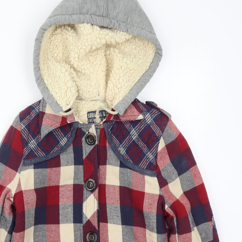 SoulCal&Co Womens Red Check  Jacket  Size 8