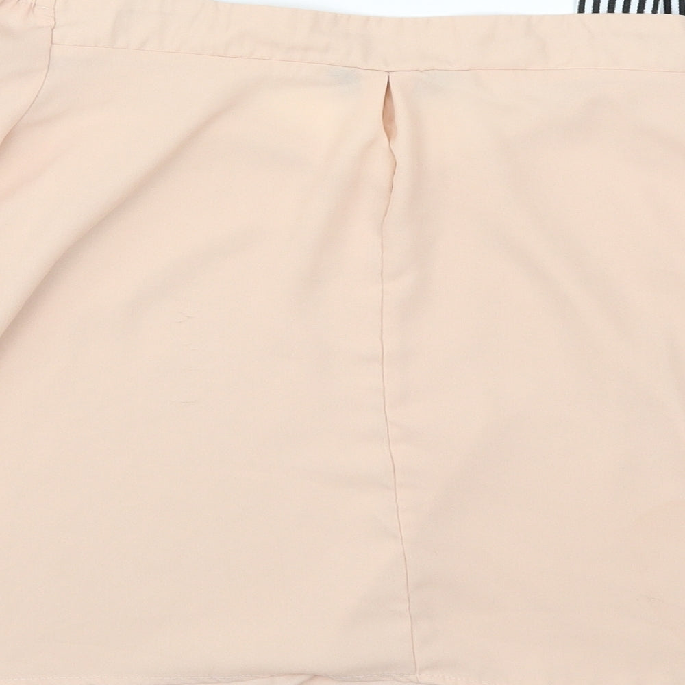 Select Womens Pink Striped  Basic Blouse Size 12
