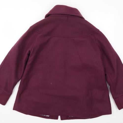 Anne De Lancay Womens Purple   Pea Coat Coat Size 14