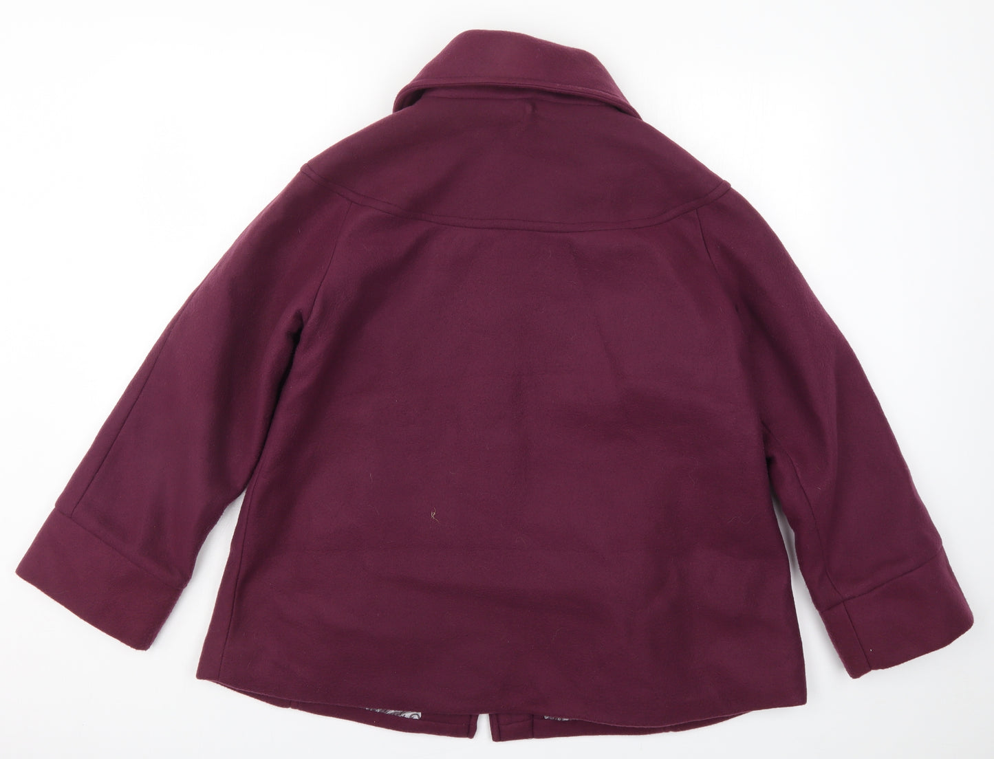 Anne De Lancay Womens Purple   Pea Coat Coat Size 14