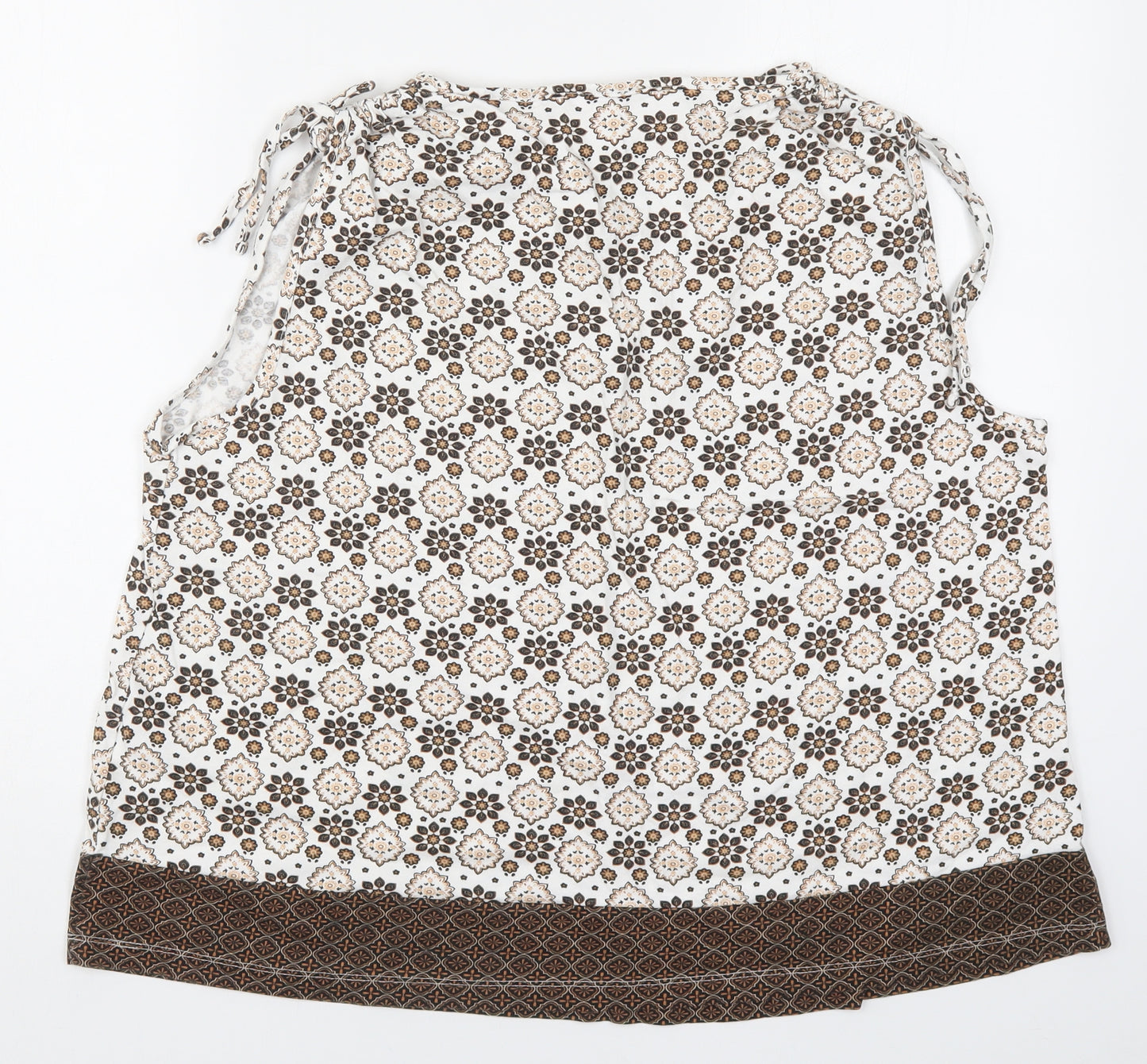 Julipa Womens Brown Floral  Basic Tank Size 22