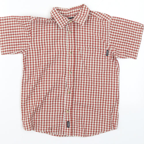 Logg Boys Red Check  Basic Button-Up Size 4 Years